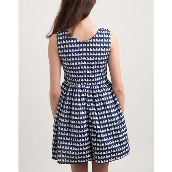 Kling Battelli Navy Blue A-Line Dress - Sailboat Print Medium - Picture 4 of 11